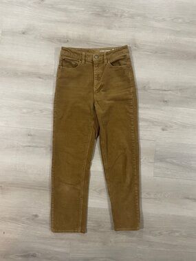 Volcom Women's Straight Leg Corduroy Pants in Brown